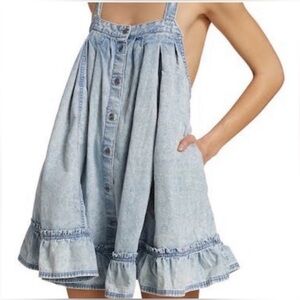 Free People Denim Button-Down Dress